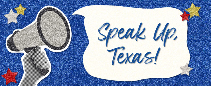 A banner marketing a form where people can tell us their ideas about how to make home and auto insurance work better for Texans.