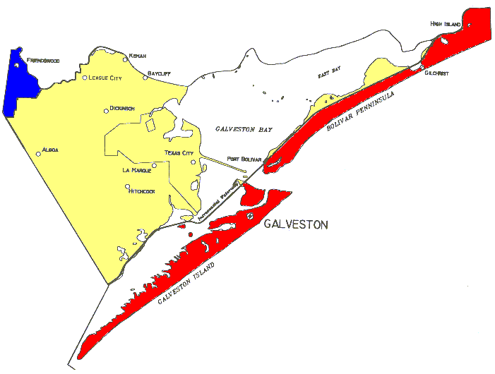 Galveston County Map
