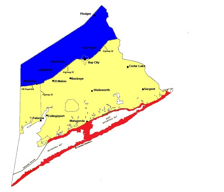 Matagorda County Map