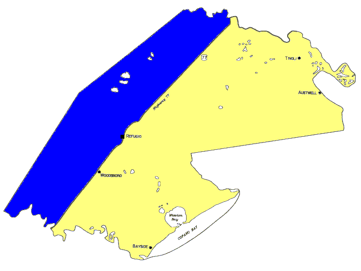Refugio County Map