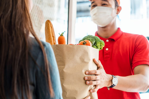 man delivering groceries