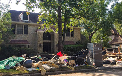 Photo of a home damaged by Hurricane Harvey
