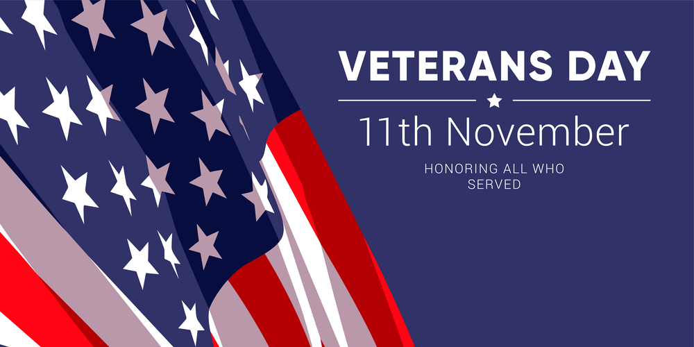 Veterans Day 11th November honoring all who served