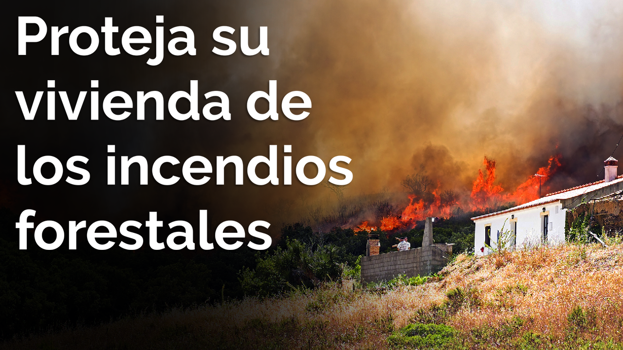 wildfire close to a home