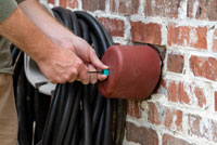 Two cups of hot cocoa.